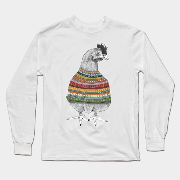 chicken knit Long Sleeve T-Shirt by msmart